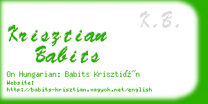 krisztian babits business card